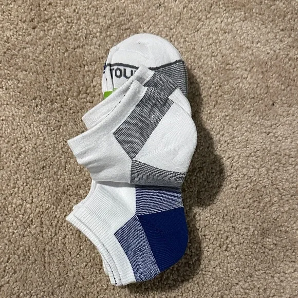 PGA Tour Pro Series Men's Athletic Socks - White and Lime Green/Navy/Grey 3 pack - Picture 3 of 4